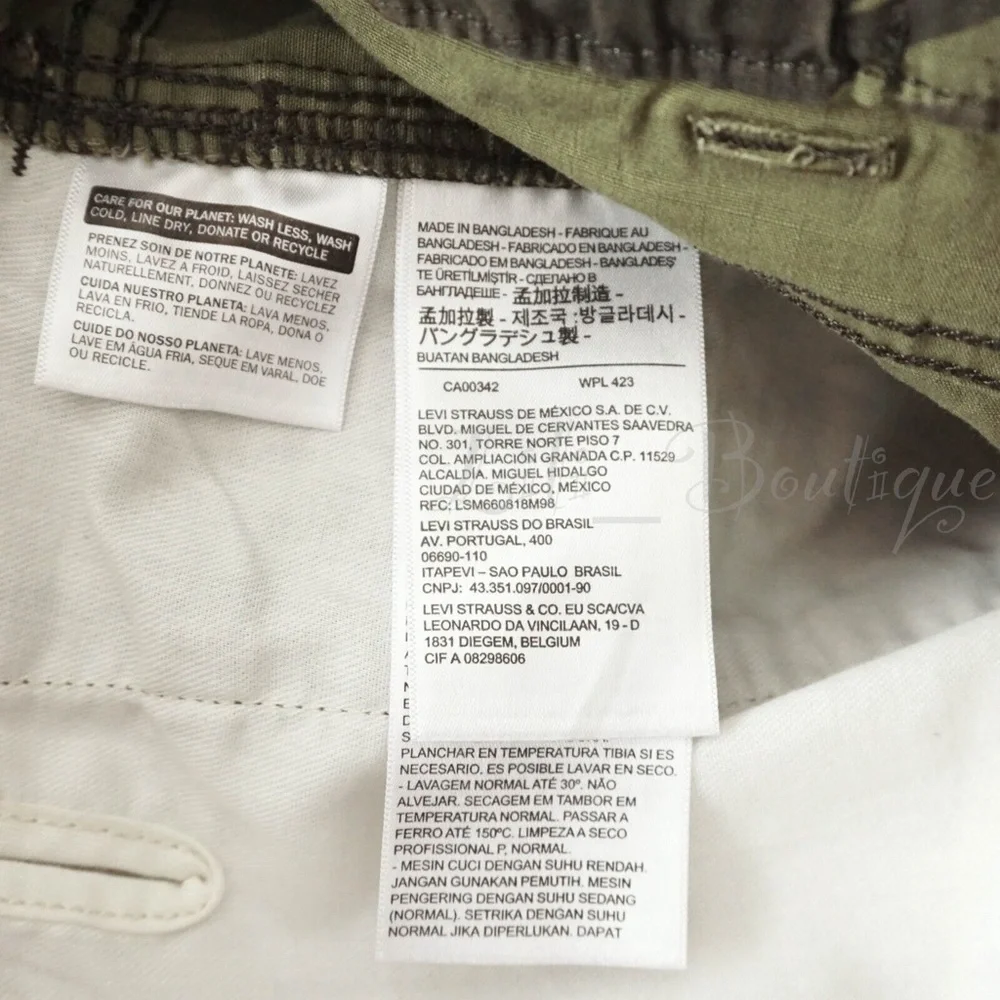 Levi's Men's 502 Taper Fit Hybrid Cargo Pants 795100019 Camo Multi Size 34x32